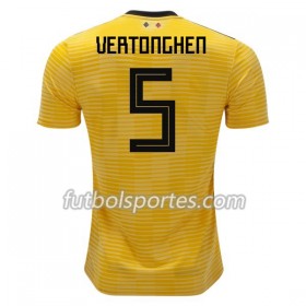 Camisetas Bélgica Vertonghen 5 Segunda Equipacion Mundial 2018